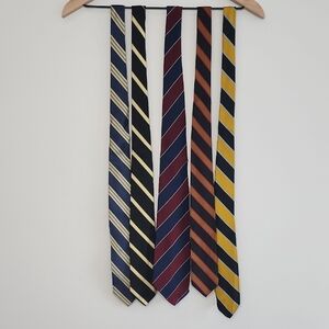 Paul Stuart Black and Blue Striped Ties Collection